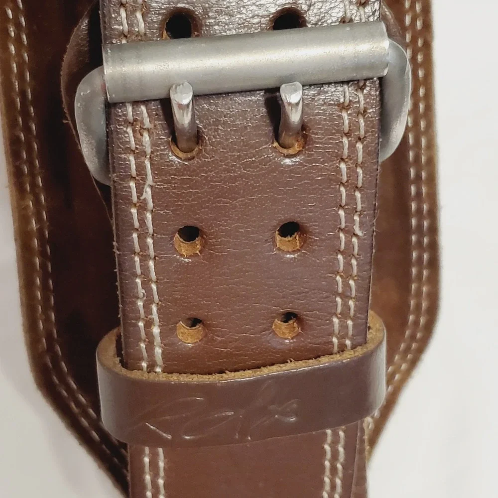 RDX Size M Weightlifting Leather Belt V-Tanned Hand Made Padded Powerlifting